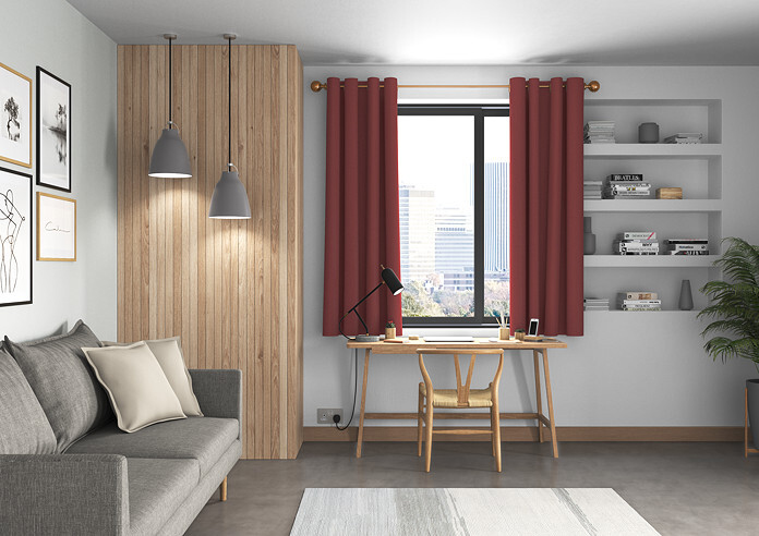 Faux Suede, Maroon - Made to Measure Curtains - Image 5